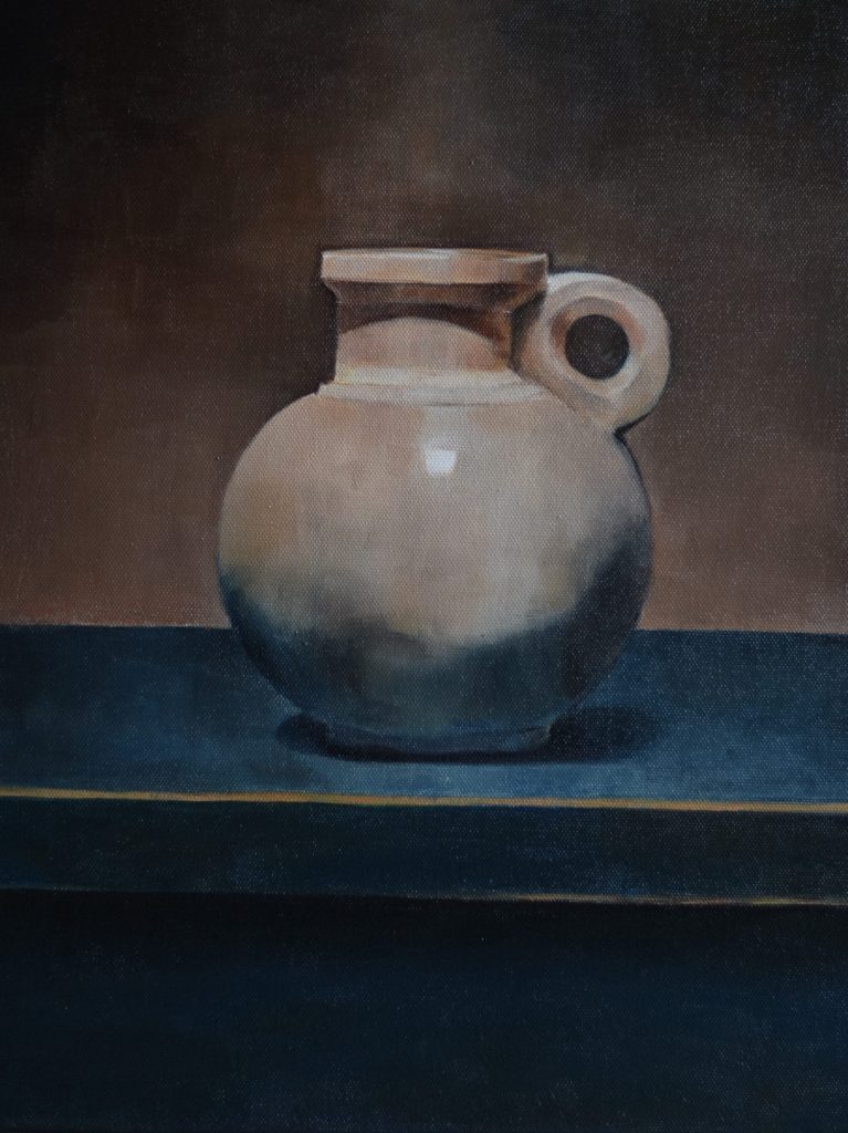 Decadencia física y mental. Cuadros de bodegones modernos. Obra de arte Original de Andrés Alfonso en óleo sobre tela-bodegón. Cuadros de bodegones modernos | Galería de arte