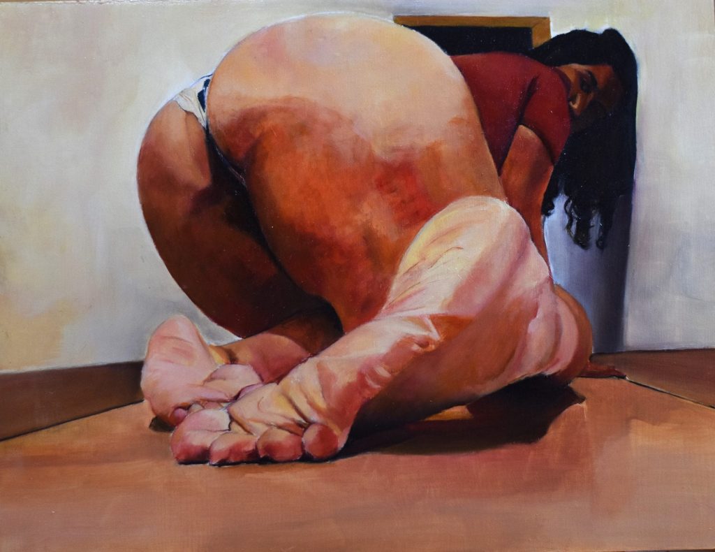 Andrés Alfonso óleo erotismo. Arte erótico sobre lienzo