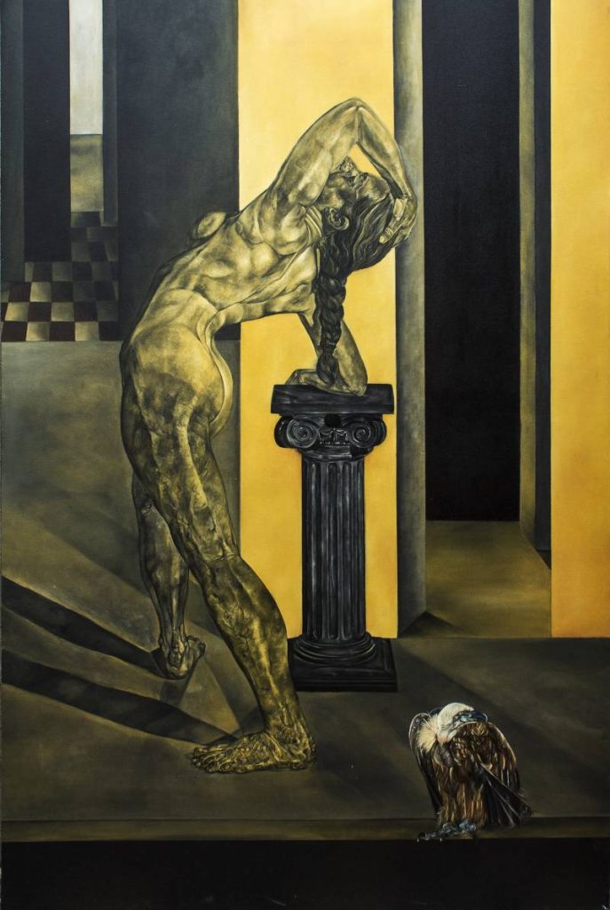 Óleos negro, blanco y ocre